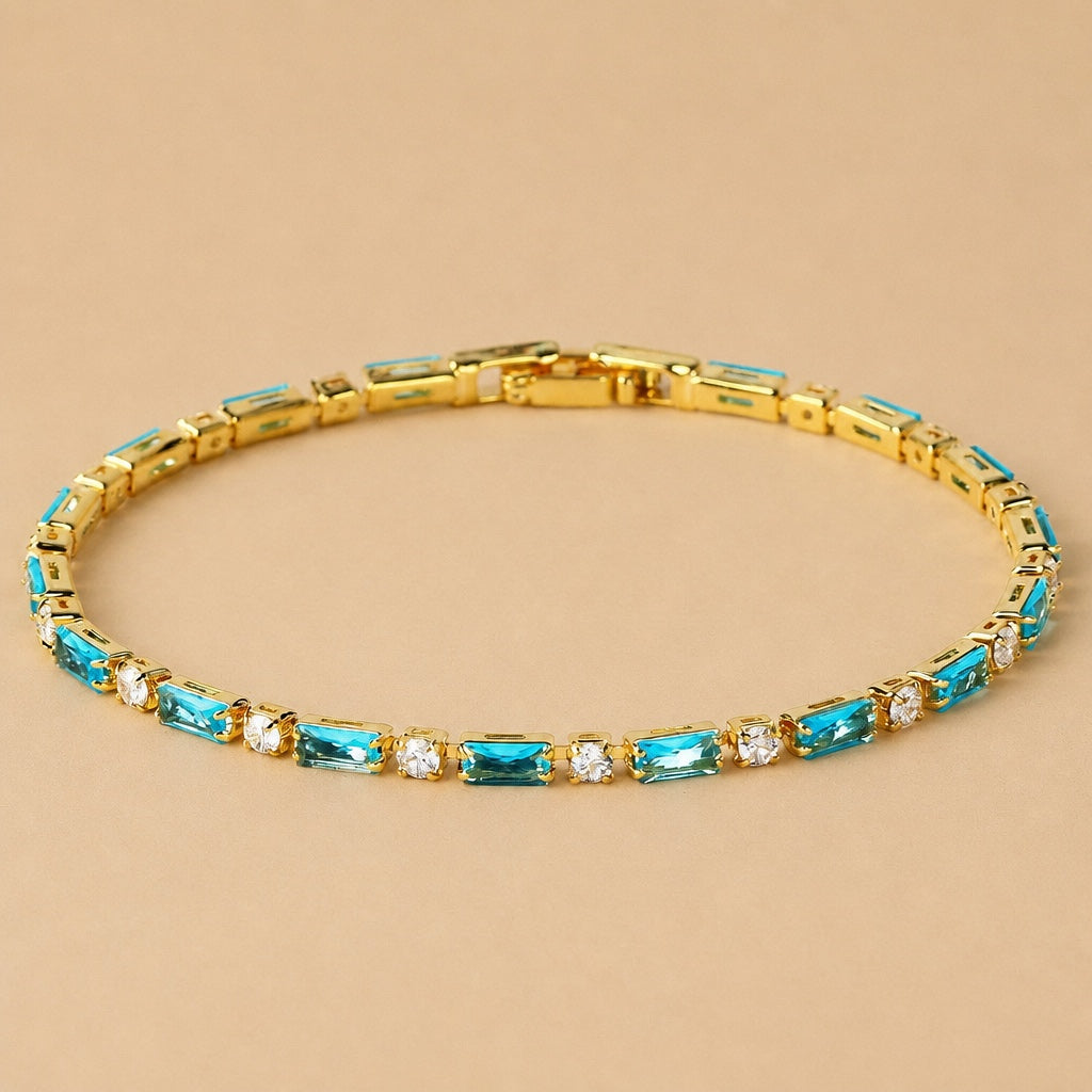 Turquoise Crystal Tennis Bracelet | Community Club