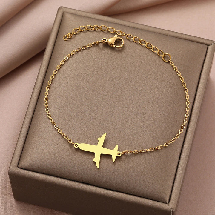 Irregular Gold Airplane Bracelet | Community Club
