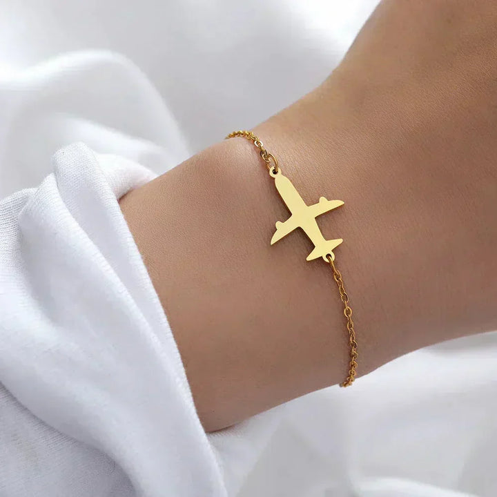 Irregular Gold Airplane Bracelet | Community Club